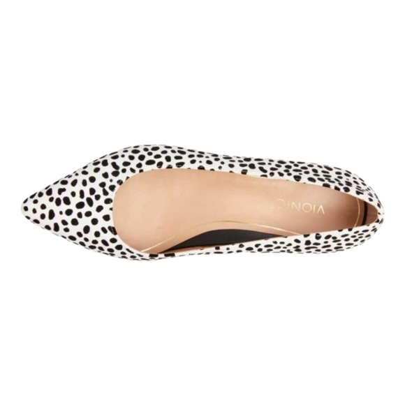 Vionic | Shoes | Vionic Quartz Lena Black And White Polka Dot Pointed Toe Ballet Flat Shoe 65 